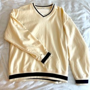 Brandy Melville John Galt crème and navy sweater